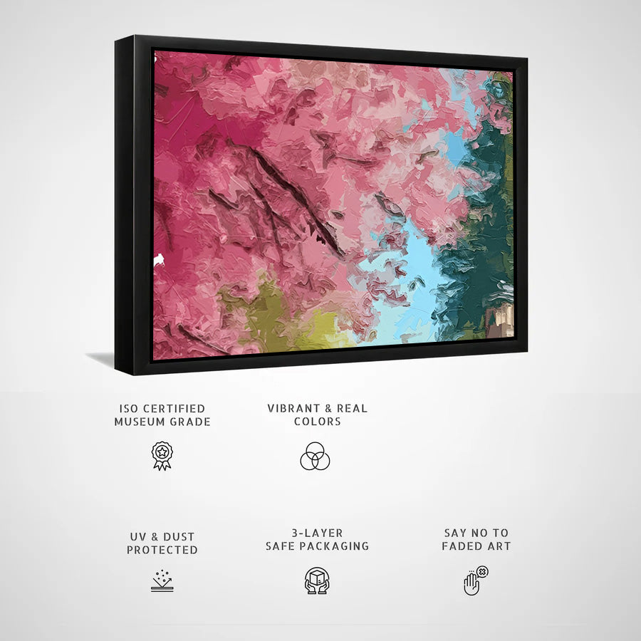 Abstract Pink Harmony Canvas Wall Art