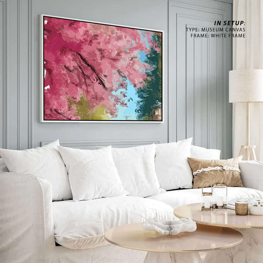Abstract Pink Harmony Canvas Wall Art