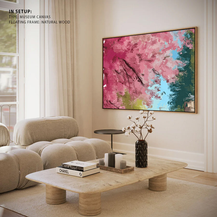 Abstract Pink Harmony Canvas Wall Art